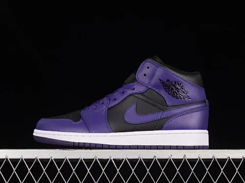 All categories Air Jordan Jordan series basketball shoes Air Jordan 1 Mid Air Jordan 1 Mid AJ1 Joe 1 black and blue mid-top basketball shoes BQ6472-051